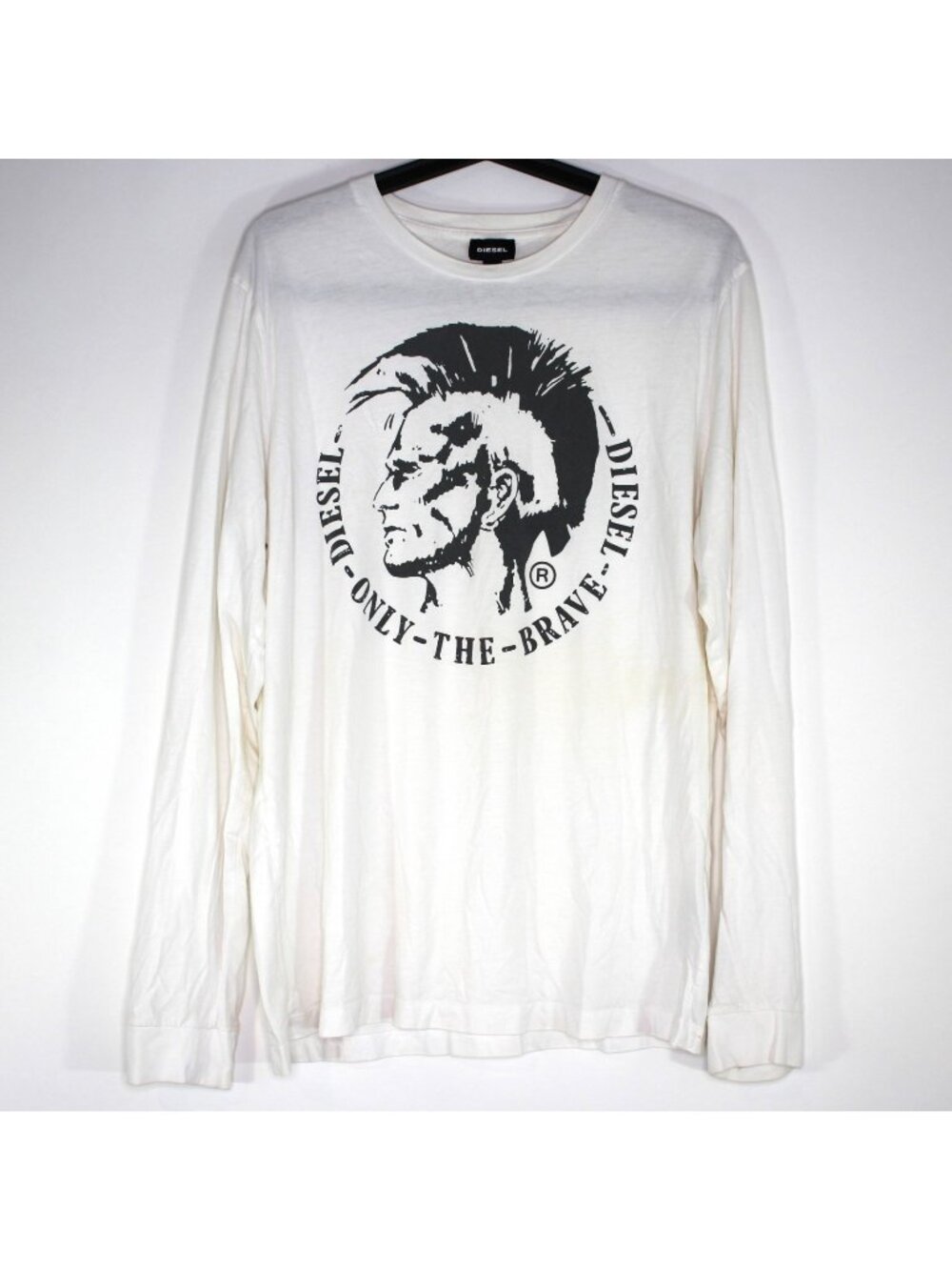 Diesel Mens XL Y2K Style Indian Native Punk Rock Spell Out T-Shirt M1151